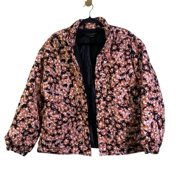 SOCIAL STANDARD By Sanctuary Coat M Jacket Quilted Twill Floral Mock Ne… - Picture 3 of 14